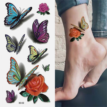 3D Butterfly Tattoos Stickers