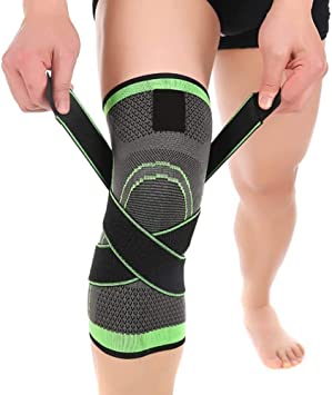 Compression knee brace support for joint